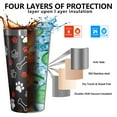thumbnail image 3 of 16oz Tumblers Paw Prints and Bones Stainless Steel Vacuum Insulated Double Wall Travel Tumbler Cups Mug with Lid and Straw,Cleaning Brush for Coffee,Tea, 3 of 4