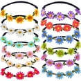 thumbnail image 2 of 12PCS Multicolor Lady Girl Fashion Flower Crown Floral Garland Headbands for Festival Wedding Party, 2 of 6