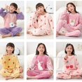 thumbnail image 4 of Ropa para niñas, conjunto de pijamas de lana de Navidad, franela para niños, ropa de dormir cálida de dibujos animados, ropa de casa para niños, invierno, otoño, primavera, adolescentes de 5 a 15 años, 4 of 4