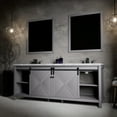 thumbnail image 4 of Marsyas 84 in W Dark Grey Double Bath Vanity, Carrara Marble Countertop and 34 in Mirrors, 4 of 10