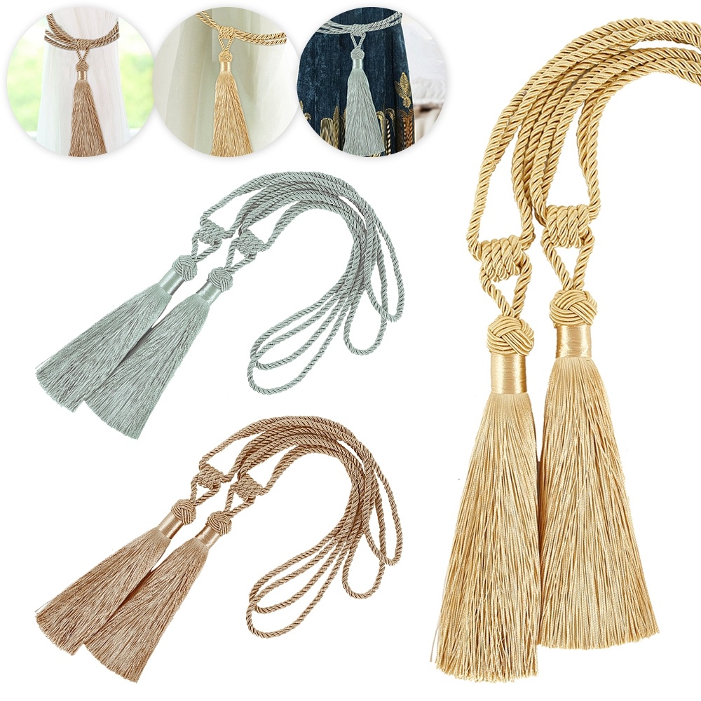 1Pair Window Tassel Cloth Curtains Tieback Curtains Buckle Handmade