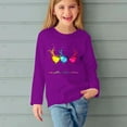 thumbnail image 5 of Huvoen Little Kid'/Toddlers' Long Sleeve T-Shirt Long Sleeve Round-Neck Blouses & Shirts Girls Long Sleeve Prints Shirts Cute Crewnecks Tops Dressy Casual Blouses Clothes Purple 5 Years, 5 of 5