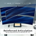 thumbnail image 3 of VIVO Dual Ultrawide Monitor Desk Stand, Mount for 2 Computer Screens up to 49", 3 of 8