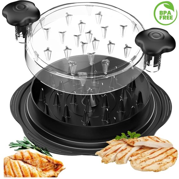Chicken Shredder Tool, Meat Shredding Grinder Twist with Handles Non-skid Base Clear Cover,Suitable for Pork Beef Chicken,Ground Food,Meat & Vegetables,Dishwasher Washable,BPA Free