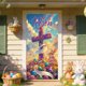 thumbnail image 4 of CaiYueKe Easter Door Curtain Spring Holiday Decorations Bunny Egg Pattern Party Supplies Wall Hanging Decorative Banner for Home Indoor Outdoor Festival Celebration, 4 of 9