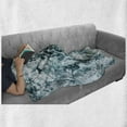 thumbnail image 6 of Marble Print Soft Flannel Fleece Throw Blanket, Abstract Rock Texture Modern Retro Splashes Antique Dark Design, Cozy Plush for Indoor and Outdoor Use, 60" x 80", Jade Green Teal White, by Ambesonne, 6 of 6
