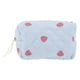 thumbnail image 1 of Bolsa de Maquillaje Cuadrada de Rayas Acolchadas de Fresa Única para Viajes Azul de Poliéster, 1 of 6