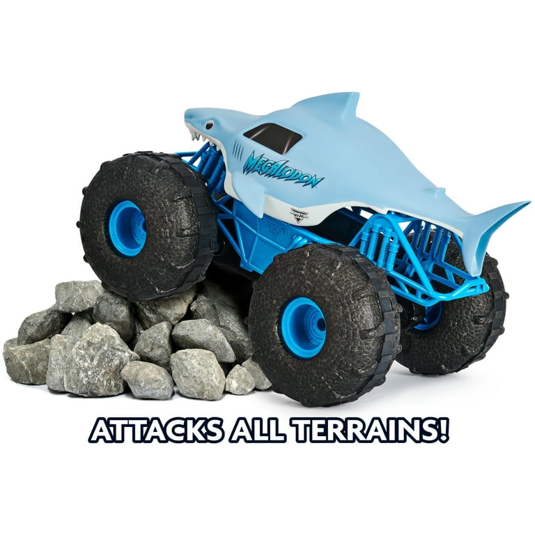  Monster Jam, Official Mega Grave Digger All-Terrain Remote Control  Monster Truck, Over 2 Ft. Tall, 1:6 Scale, Kids Toys for Boys and Girls  Ages 4-6+ : Sports & Outdoors