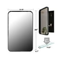 thumbnail image 5 of 20x30 Inch Recessed Black Metal Framed Medicine Cabinet With Mirror And Adjustable Shelves For Bathroom - Fashionable, , , Fog, Corrosion, -proof Characteristic Mirror: Frame, Stylish,, 5 of 7