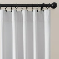 White Ravello Burnout Velvet Room Darkening Curtain (1 Panel), White, 50W X 84L