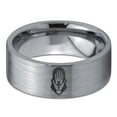 thumbnail image 2 of Gamer Tungsten Handmade Gray Ring for Men Birthday Gifts Curved Wedding Band Girls Ombre, 2 of 7