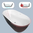 thumbnail image 4 of Nuvo 51" Acrylic Free Standing Oval Shape Soaking Tub - Matte Black, 4 of 33