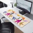 thumbnail image 2 of Long Mouse Pads for Desk,Colorful Dinosaur Footprints Pattern Desk Mats on Top Of Desks, Desk Mouse Pad Extra Large with 3mm Non-Slip Base and Stitched Edge for Gaming,Office,Work,Home 31.5"x11.8", 2 of 6