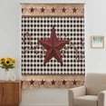 thumbnail image 3 of Red Texas Star Farmhouse Sheer Curtains 108 Inches Extra Long, Black Plaid Berry Country Light Filering Curtains, Privacy Drapes Simi Floor to Veiling Curtain for Living Room Bedroom Window Treatment, 3 of 9