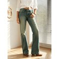 thumbnail image 6 of JOLIP Women's High Waist Flare Jeans, Soft Stretch Bootcut Denim Pants With Embroidered Back Pockets, 6 of 7