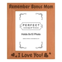 ThisWear Mothers Day Gift for Step Mom Remember Bonus Mom I Love You Wood Engraved Portrait 8x10 Photo Frame