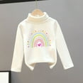 thumbnail image 2 of Maean Little Girls Turtleneck Shirts Fleece Warm Base Layer Long Sleeve Pullover Causal Undershirt, 2 of 3