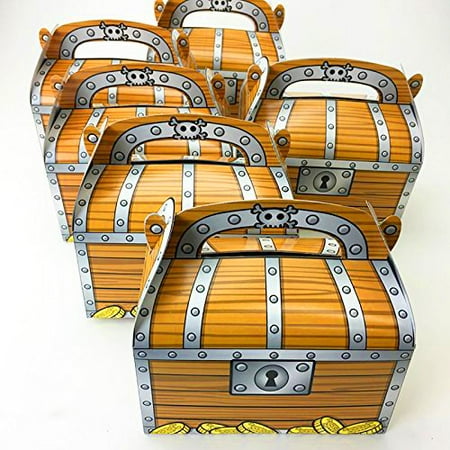 Adorox 12 Pack Pirate Treasure Chest Decoration Party Favor Goodie