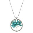 thumbnail image 1 of Turquesa Chips de la Colgante Cadena de abalorios Yuyangstore Collar del árbol de la vida, 1 of 8