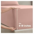 thumbnail image 4 of Twin XL Sheets Set - 3 Piece Twin XL Bed Sheets, Deep Pocket, Hotel Luxury, Extra Soft, Breathable and Cooling, Peach Twin XL Sheet Set, 4 of 9