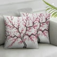 thumbnail image 2 of Nawypu  Cherry Blossom Pillow Cover Japanese Cherry Decorative Pillowcases Set of 2 Cherry Blossom Pillowcase Pink Flower Pillow Cases with Hidden Zipper Home Cushion Decorative 22x22in, 2 of 6