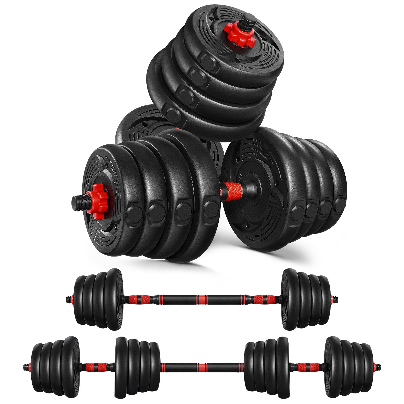 RELIANCER Set of 2 Adjustable Dumbbell Weight Pair with Non-Slip Neoprene Handle Multiple Weight Options Single All-Purpose Women Exercise Dumbbells Set for Home Gym Office Workout Fitness 