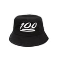 thumbnail image 1 of 100 Emoticon Black Bucket Hat, 1 of 2