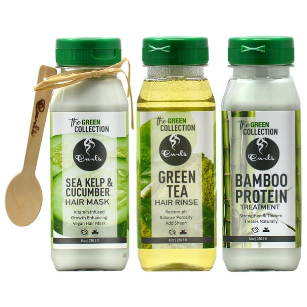 Curls Green Collection Bamboo Protein Treatment 8oz + Sea Kelp