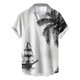 thumbnail image 5 of Camisetas de Lino para Hombres Vintage Bowling Manga Corta Cuello Cubano, Retro Playa Y Verano Hombre Manga Corta Botón Abajo Camisetas, 5 of 6