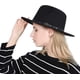 thumbnail image 5 of Sombrero panamá flexible de ala ancha Retro para mujer, hebilla de cinturón, alimentado de lana, 5 of 5
