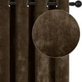 thumbnail image 2 of SMILETIME Crushed Velvet Curtains with Grommets Luxurious Thermal Insulated Soundproof Drapes for Dining Room Soft and Durable Light-Filtering Window Treatments, 2 Panels, 2 of 6