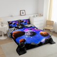 thumbnail image 2 of Galaxy Bedding Set Full Outer Space Themed Comforter Set, Solar System Bedding Comforter Sets for Teens Universe Themed Bedroom Decor Duvet Insert Space Starry Sky Planet Quilt, 2 of 5