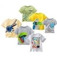 thumbnail image 2 of StylesILove Cute Graphic Print Boy T-shirt, 6 Designs (6-7 Years, Shark Yellow), Tag Size:130, 2 of 3