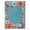 Light Blue/Red/Ivory, variant on TOWN & COUNTRY EVERYDAY Hibiscus Bloom Border Modern Floral Indoor Outdoor Area Rug, UV Fade Resistant, High-Low Pile, Grey/Red/Blue, 7'10"x10'2"