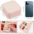 thumbnail image 2 of Mini Jewelry Travel Case,Small Jewelry Box,Traveling Jewelry Organizer,Portable Jewellery Storage Holder for Rings Earrings Necklace Bracelet Bangle Organizer,Boxes Gifts for Girls Women(Soft pink), 2 of 8