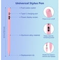thumbnail image 2 of MoKo Stylus Pens for Touch Screens with Power Display, Fast Charge iPad Pencil for Apple iPad iPhone Android Tablets Samsung Lenovo Smart Phone,Universal Stylus Capacitive Screen Pencil, Pink, 2 of 7