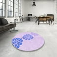 thumbnail image 4 of Ahgly Company Machine Washable Indoor Rectangle Transitional Purple Mimosa Purple Area Rugs, 7' x 10', 4 of 7
