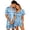 A-Blue610, variant on Couples 2‑Piece Satin Gingham Pajama Set Short Sleeve Button Top Matching Shorts Sleepwear