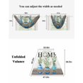 thumbnail image 6 of Waterfall Valances for Windows, Eucalyptus Leaves Kitchen Sheer Valance Curtains, Home Summer Botanical Vintage Rod Pocket Elegant Swag Valances for Living Room Bedroom, 47.2"x38.5", 3 Panel, 6 of 8