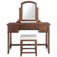 thumbnail image 3 of Crosley Furniture Vista Vanity, Mirror And Stool In Mahogany, 3 of 10