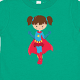 thumbnail image 4 of Inktastic Superhero Girl, Cute Girl, Brown Hair, Red Cape Girls Toddler T-Shirt, 4 of 5