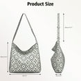 thumbnail image 4 of Nordic Tribal Crossbody Bag - Artistic Bohemian Shoulder Tote, Lightweight Adjustable Travel Purse, 4 of 5