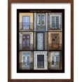 thumbnail image 2 of Art.com A poster featuring nine different doors of interest shot through Portugal. Photographic Print by Mallorie Ostrowitz, Brown Frame Wall Art, 17" x 21", 2 of 5