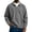 #_002Gray, variant on Lapel Pullover Men Waffle Cozy Long Sleeve Collared Retro Pullover Dressy Classic Loose Pullover Gray L
