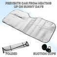 thumbnail image 6 of 51*24in Universal Car Windshield Sunshade, Foldable Reflective Sun Visor, Sun Visor for Truck, Van, SUV, Silver, 6 of 7