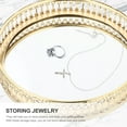 thumbnail image 2 of 1Pc Glass Mirror Plate Cosmetics Storage Tray Iron Jewelry Plate Display Holder, 2 of 5