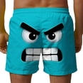 thumbnail image 5 of Axiiglly Mens Shorts Casual Funny Expression Print Drawstring Elasic Waist Swim Trunks Hawaiian Summer Beach Workout Shorts with Pockets S-5XL, 5 of 6
