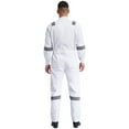 thumbnail image 2 of Sxiwei Men's Lightweight Work Coveralls Cotton Reflective Safety Mechanics Jumpsuits Workwear White 6XL/200, 2 of 10