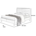 thumbnail image 5 of Saltoro Sherpi Platform Leatherette Eastern King Bed with Padded Tufted Headboard, Gray, 5 of 5