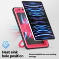 thumbnail image 5 of XYX Case for iPad Air 5th Generation/ iPad Air 4th Generation 10.9 inch with Rotating Stand, Shoulder Strap, 2in1 Shockproof Cover, Rose, 5 of 7
